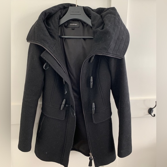 Mackage black wool Zandra toggle hooded jacket size XS - Picture 2 of 16
